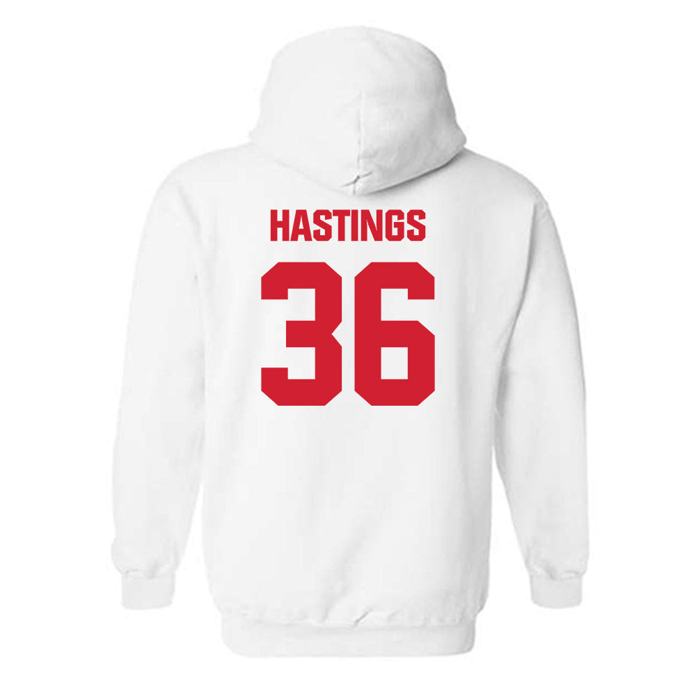 Maryland - NCAA Baseball : Logan Hastings - Sports Shersey Hooded Sweatshirt-1
