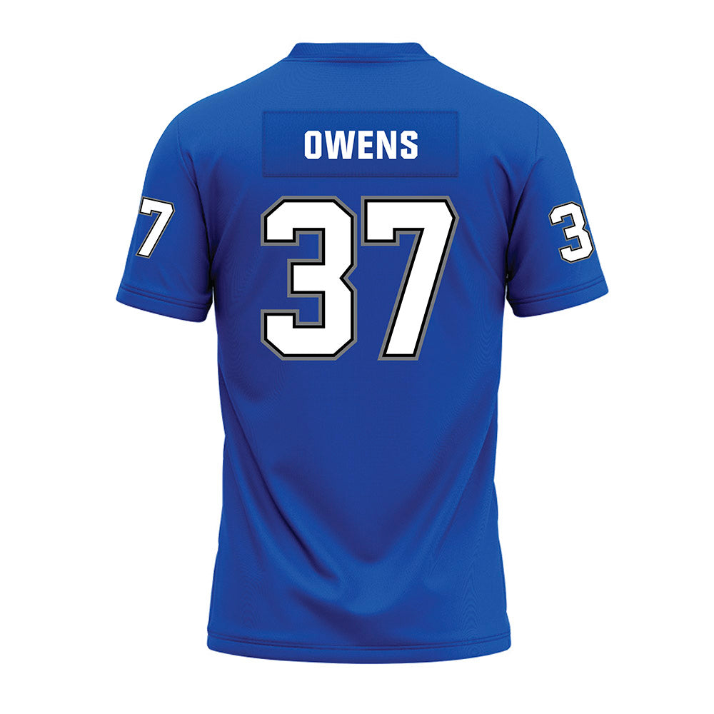 Buffalo - NCAA Football : Jordan Owens - Blue Premium Football Jersey