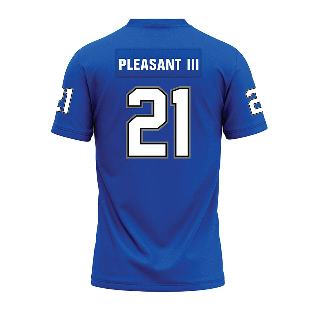Buffalo - NCAA Football : Eddie Pleasant III - Blue Premium Football Jersey