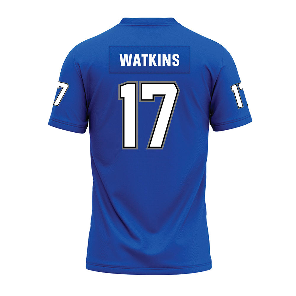 Buffalo - NCAA Football : Jeremiah Watkins - Blue Premium Football Jersey