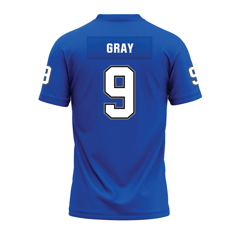 Buffalo - NCAA Football : Gunnar Gray - Blue Premium Football Jersey