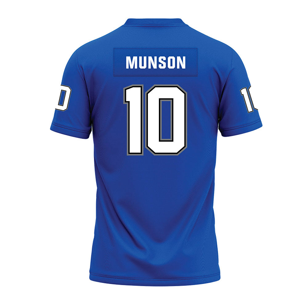 Buffalo - NCAA Football : Jamiere Munson - Blue Premium Football Jersey-1