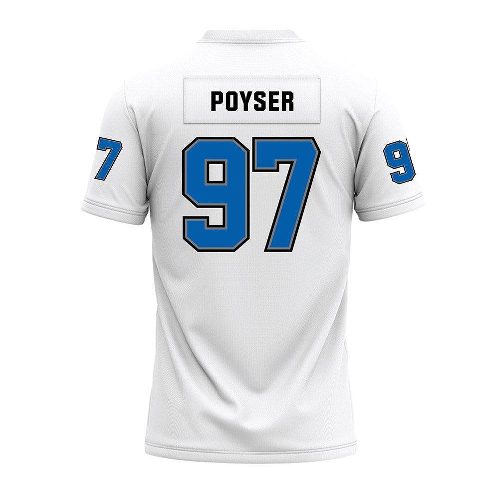 Buffalo - NCAA Football : Junior Poyser - White Premium Football Jersey
