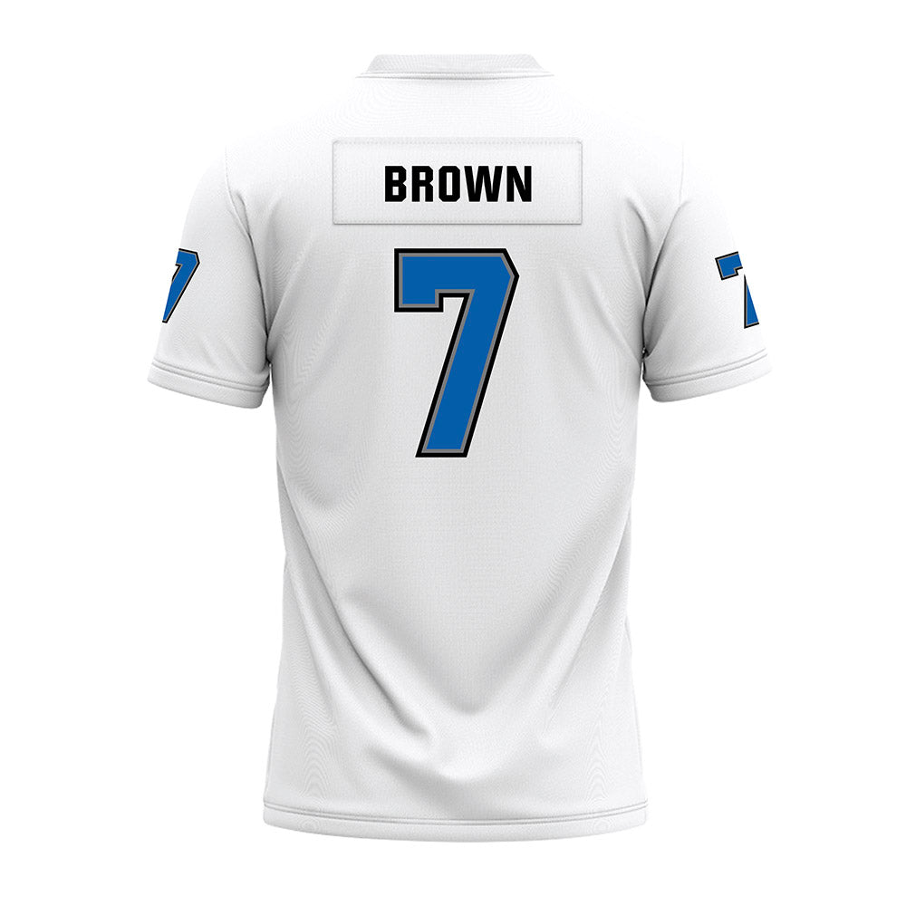 Buffalo - NCAA Football : Solomon Brown - White Premium Football Jersey