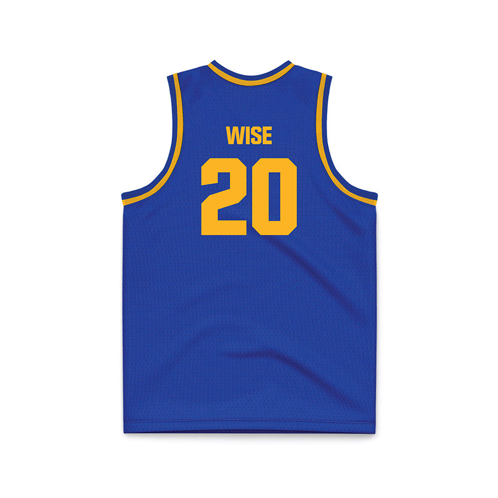 SJSU - NCAA Men's Basketball : Christian Wise - Blue Basketball Jersey-1
