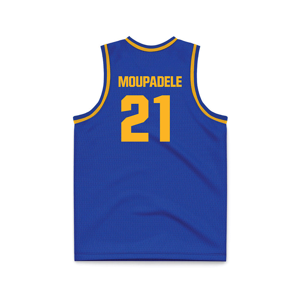 SJSU - NCAA Men's Basketball : Japhet Moupadele - Blue Basketball Jersey-1