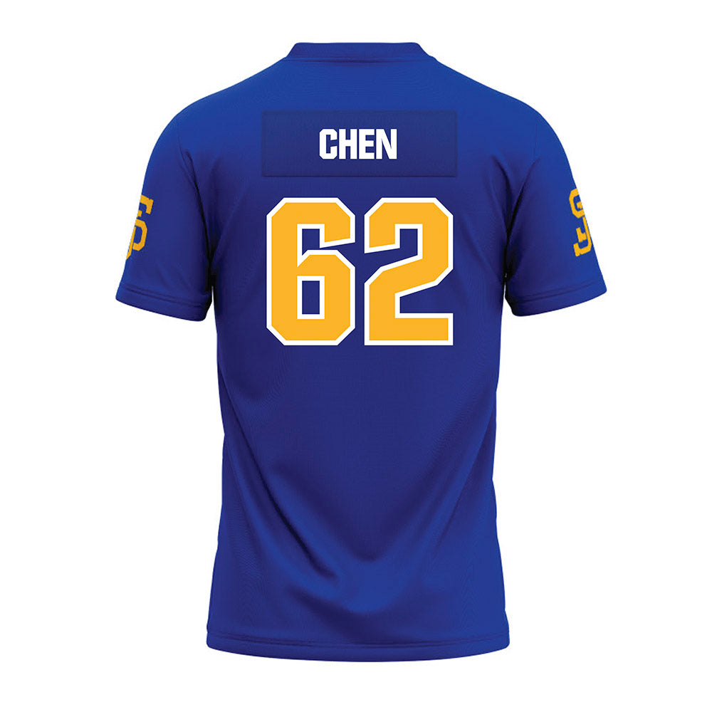 SJSU - NCAA Football : Tyler Chen - Blue Premium Football Jersey-1
