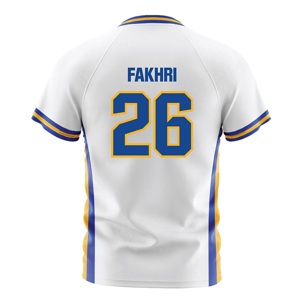 SJSU - NCAA Men's Soccer : Eamon Fakhri - White Soccer Jersey-1
