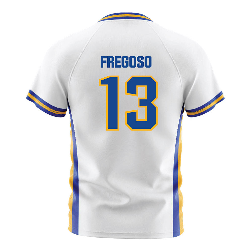 SJSU - NCAA Men's Soccer : Daniel Fregoso - White Soccer Jersey-1