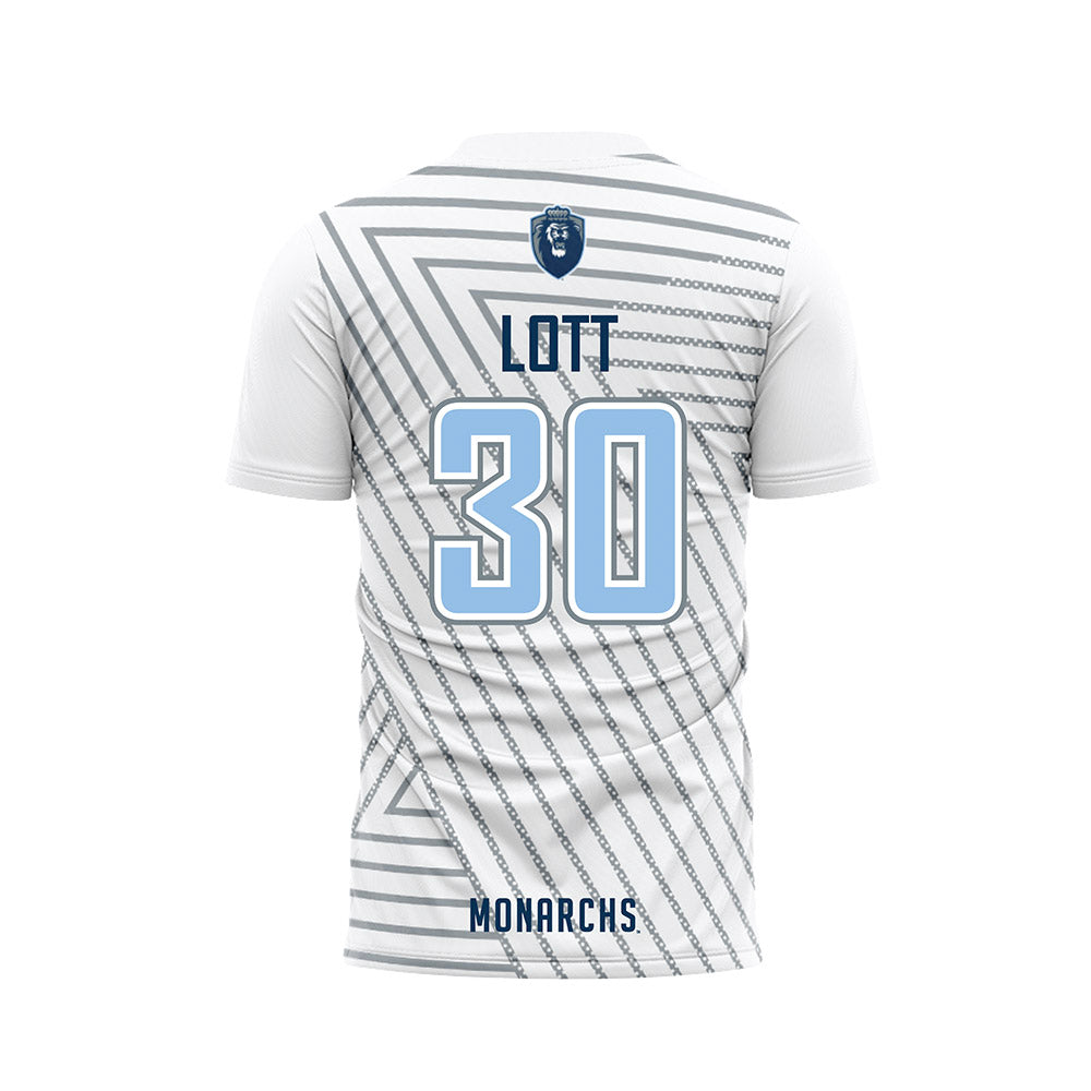 Old Dominion - NCAA Men's Soccer : Jago Lott - White Soccer Jersey-1