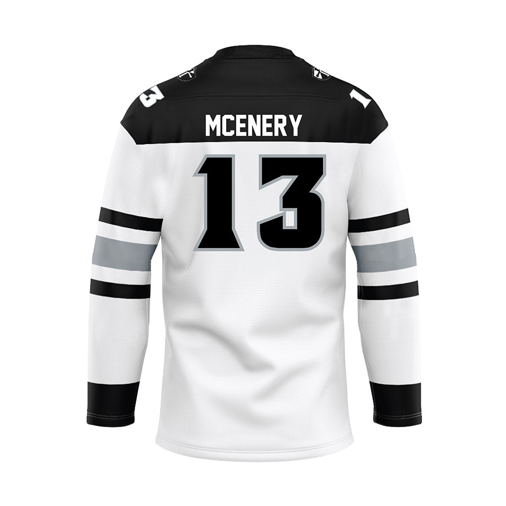 Providence - NCAA Men's Ice Hockey : Geno McEnery - White Hockey Jersey