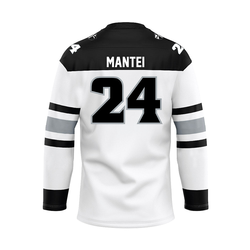 Providence - NCAA Men's Ice Hockey : Quinn Mantei - White Hockey Jersey-1