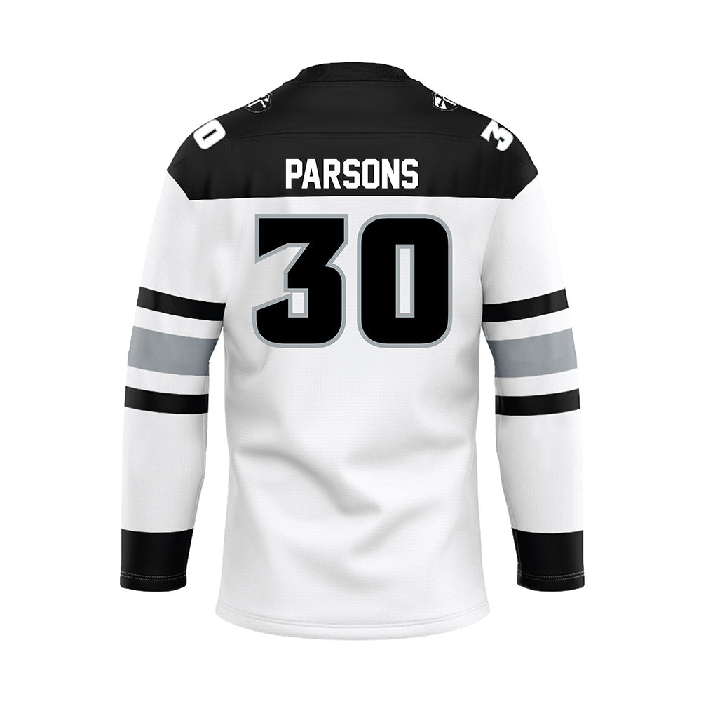 Providence - NCAA Men's Ice Hockey : John Parsons - White Hockey Jersey-1