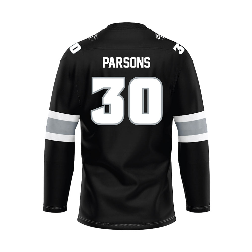 Providence - NCAA Men's Ice Hockey : John Parsons - Black Hockey Jersey-1