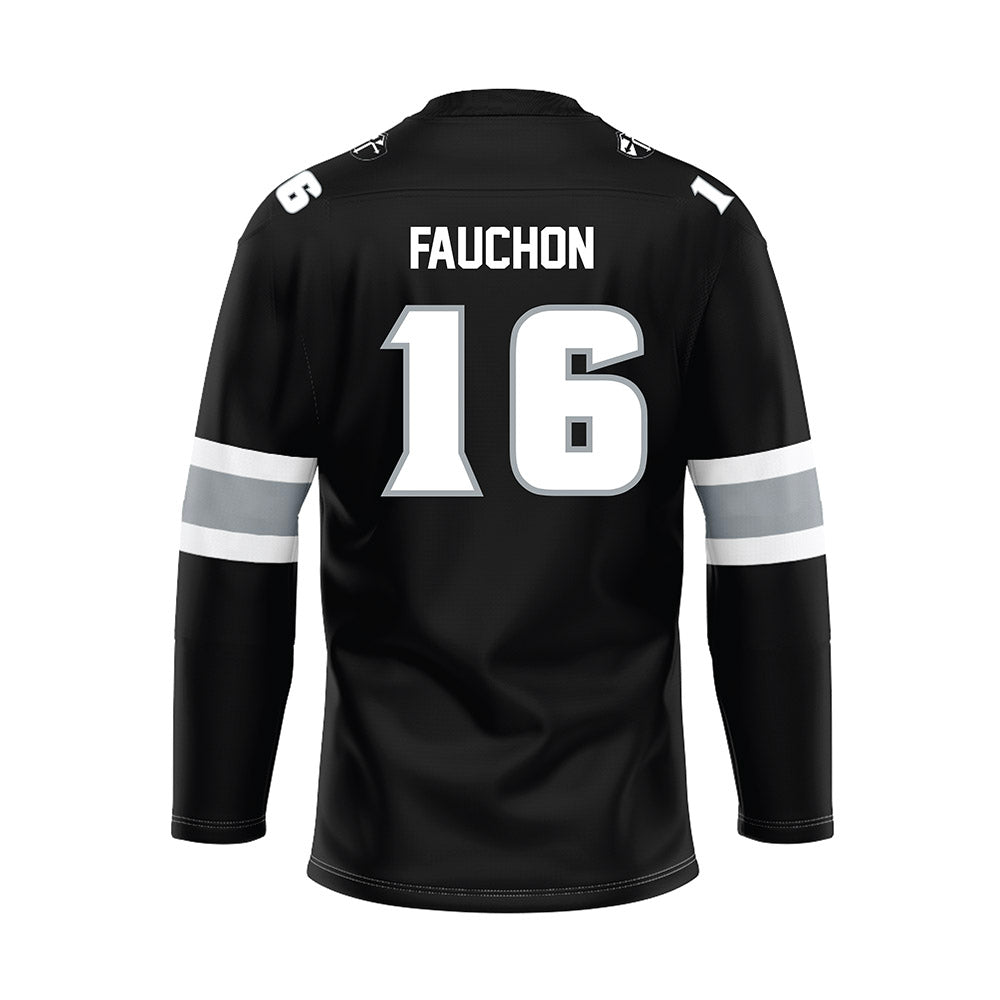 Providence - NCAA Men's Ice Hockey : Jonathan Fauchon - Black Hockey Jersey-1