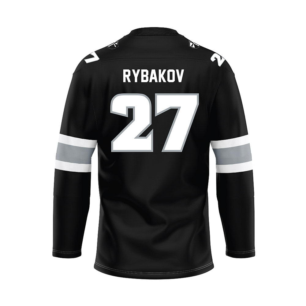 Providence - NCAA Men's Ice Hockey : Aleksandr Rybakov - Black Hockey Jersey-1