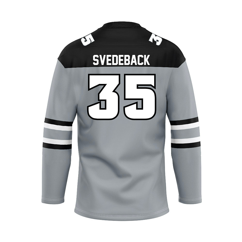 Providence - NCAA Men's Ice Hockey : Philip Svedeback - Grey Hockey Jersey