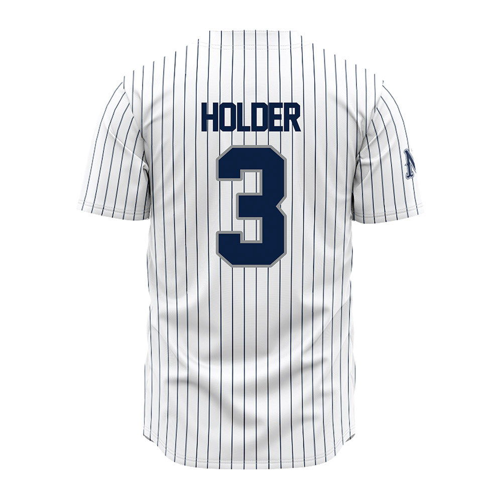 Nevada - NCAA Baseball : Taylor Holder - White Pinstripe Jersey-1