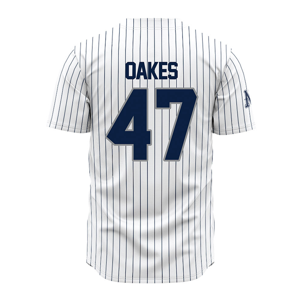 Nevada - NCAA Baseball : Ryan Oakes - White Pinstripe Jersey-1