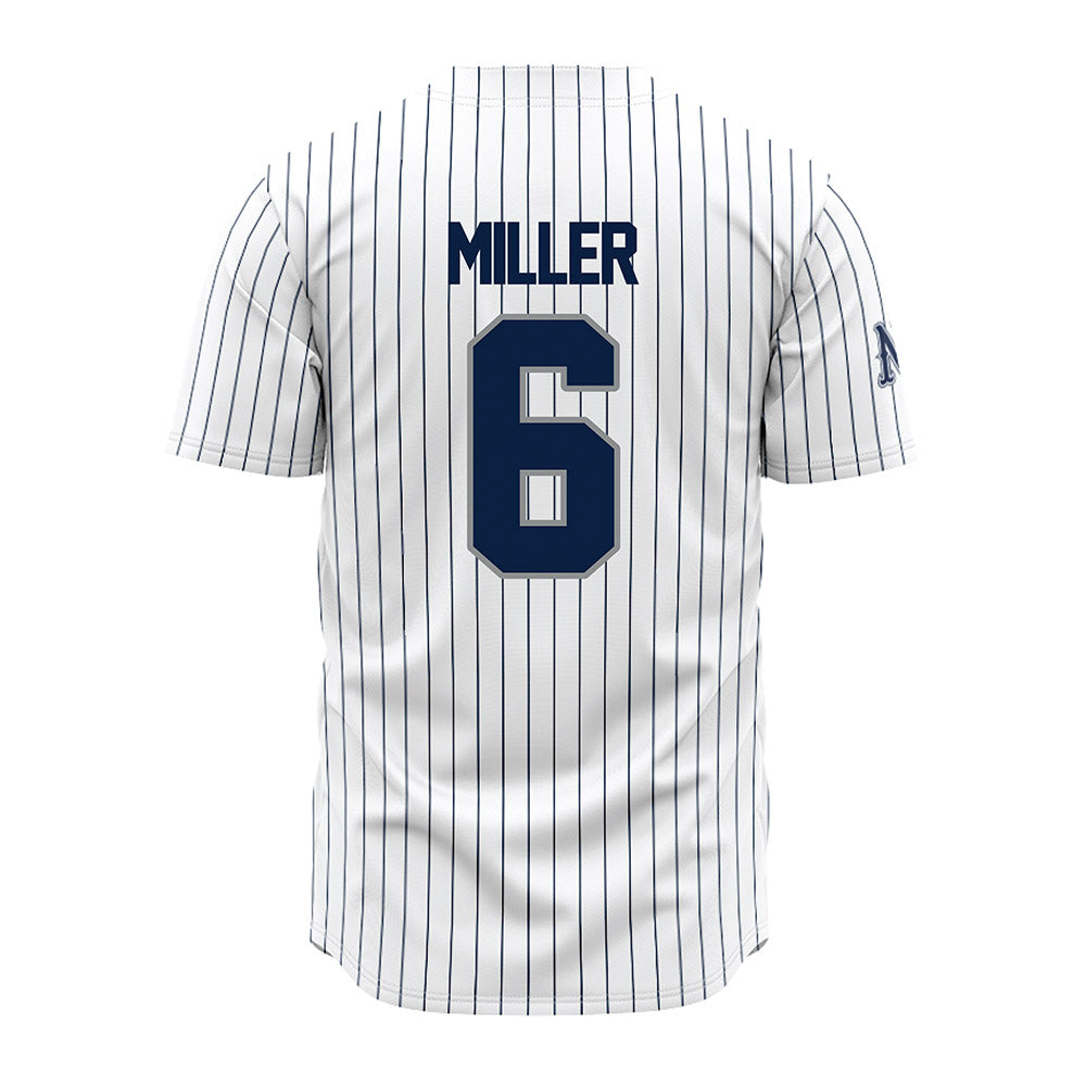 Nevada - NCAA Baseball : Nikolas Miller - White Pinstripe Jersey-1
