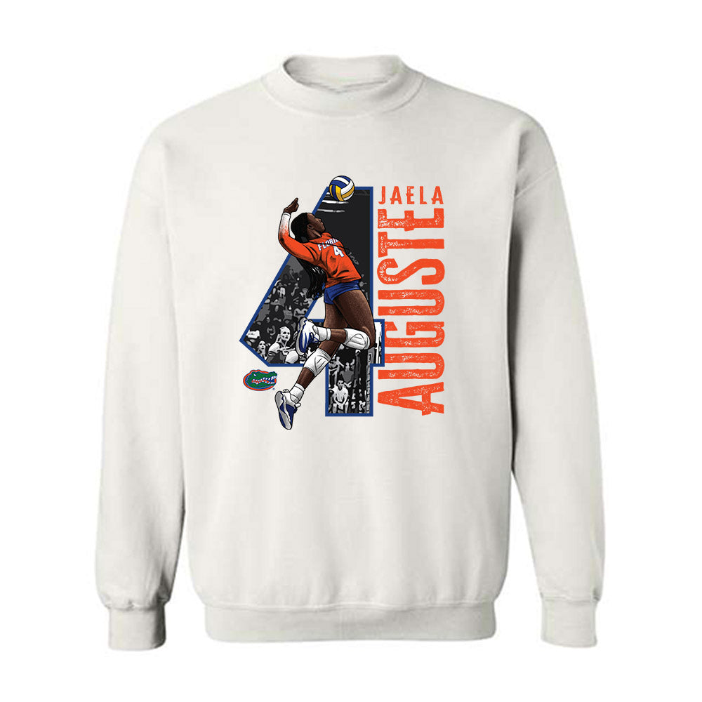 Florida - NCAA Women's Volleyball : Jaela Auguste - Player Collage Crewneck Sweatshirt