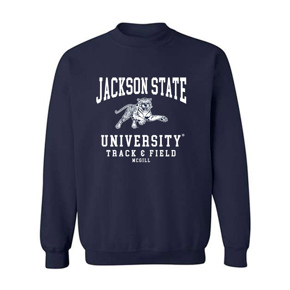 Jackson State - NCAA Women's Track & Field : Madyson McGill - Classic Shersey Crewneck Sweatshirt-0