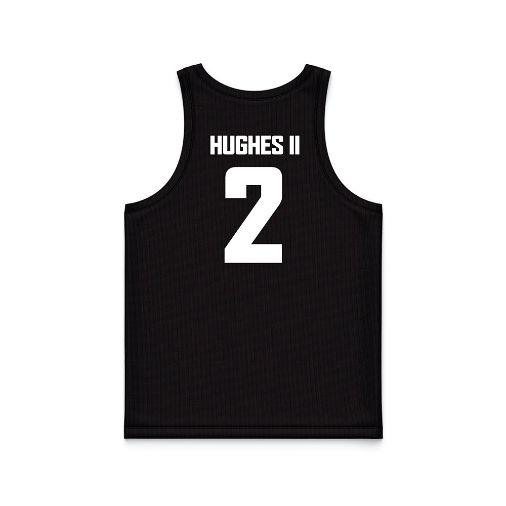 CSUN - NCAA Men's Basketball : Larry Hughes II - Black Basketball Jersey-1