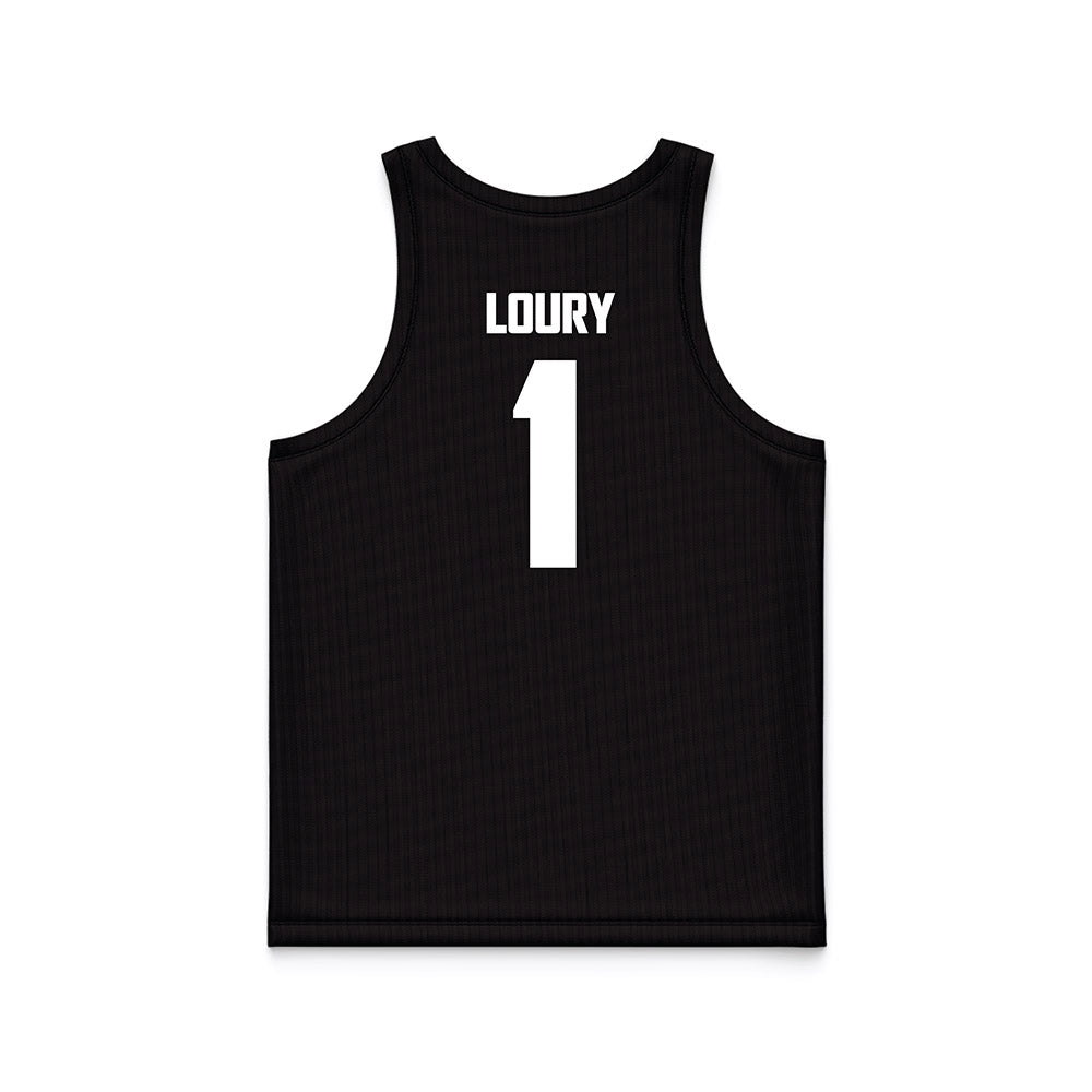 CSUN - NCAA Men's Basketball : Davius Loury - Black Basketball Jersey-1
