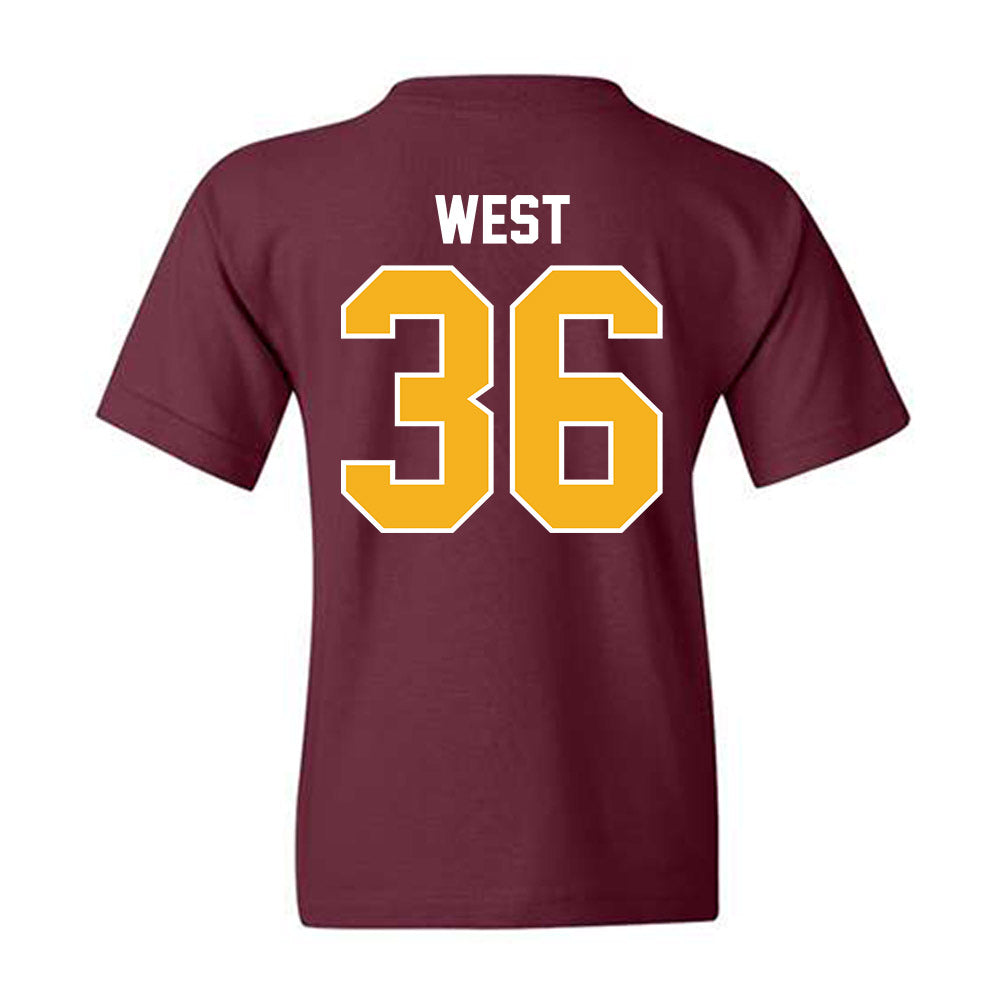 Winthrop - NCAA Baseball : Stephen West - Classic Shersey Youth T-Shirt-1