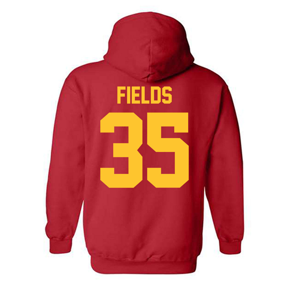 Ferris State - NCAA Football : Jerek Fields - Classic Shersey Hooded Sweatshirt-1