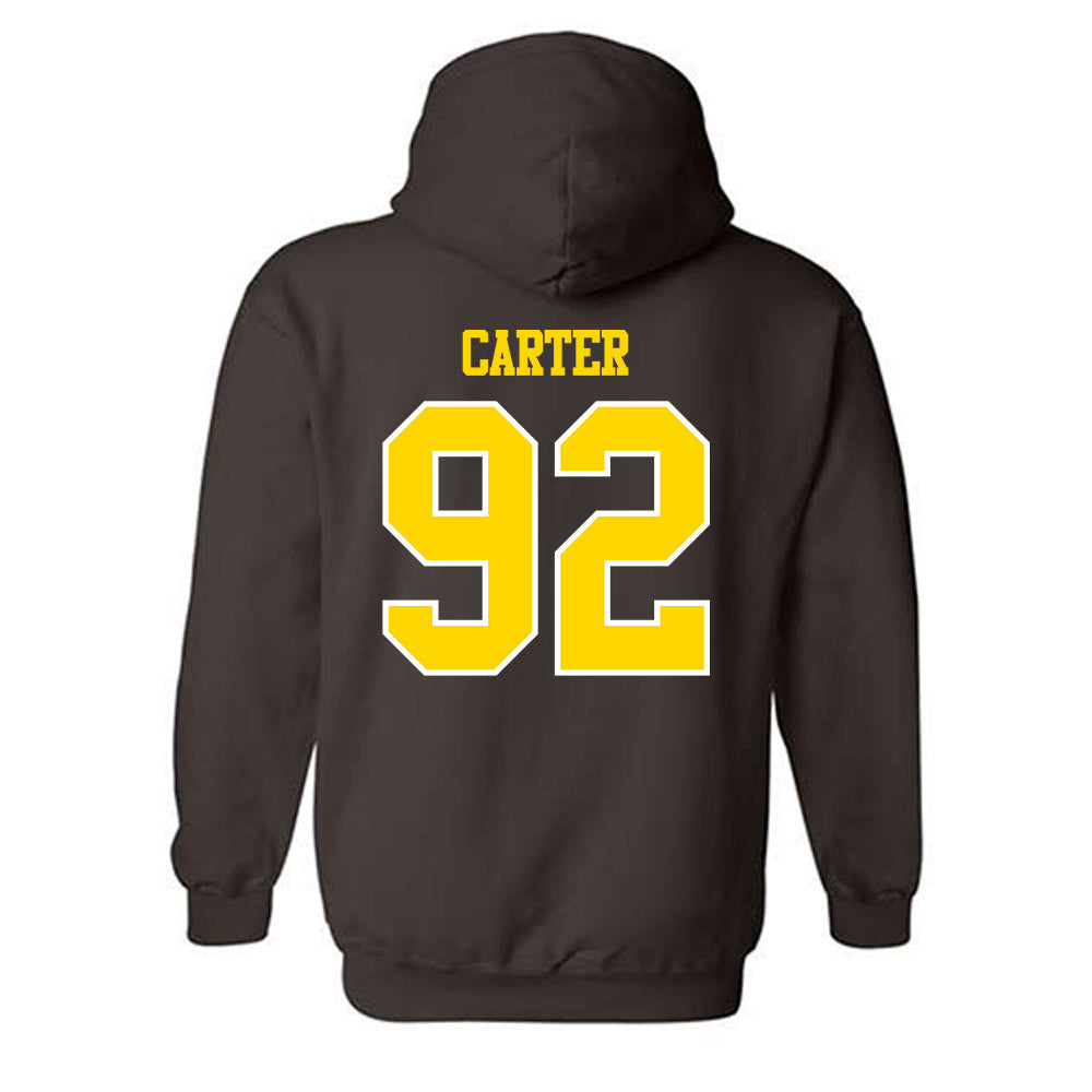 Western Michigan - NCAA Football : Gian Carter - Classic Shersey Hooded Sweatshirt-1