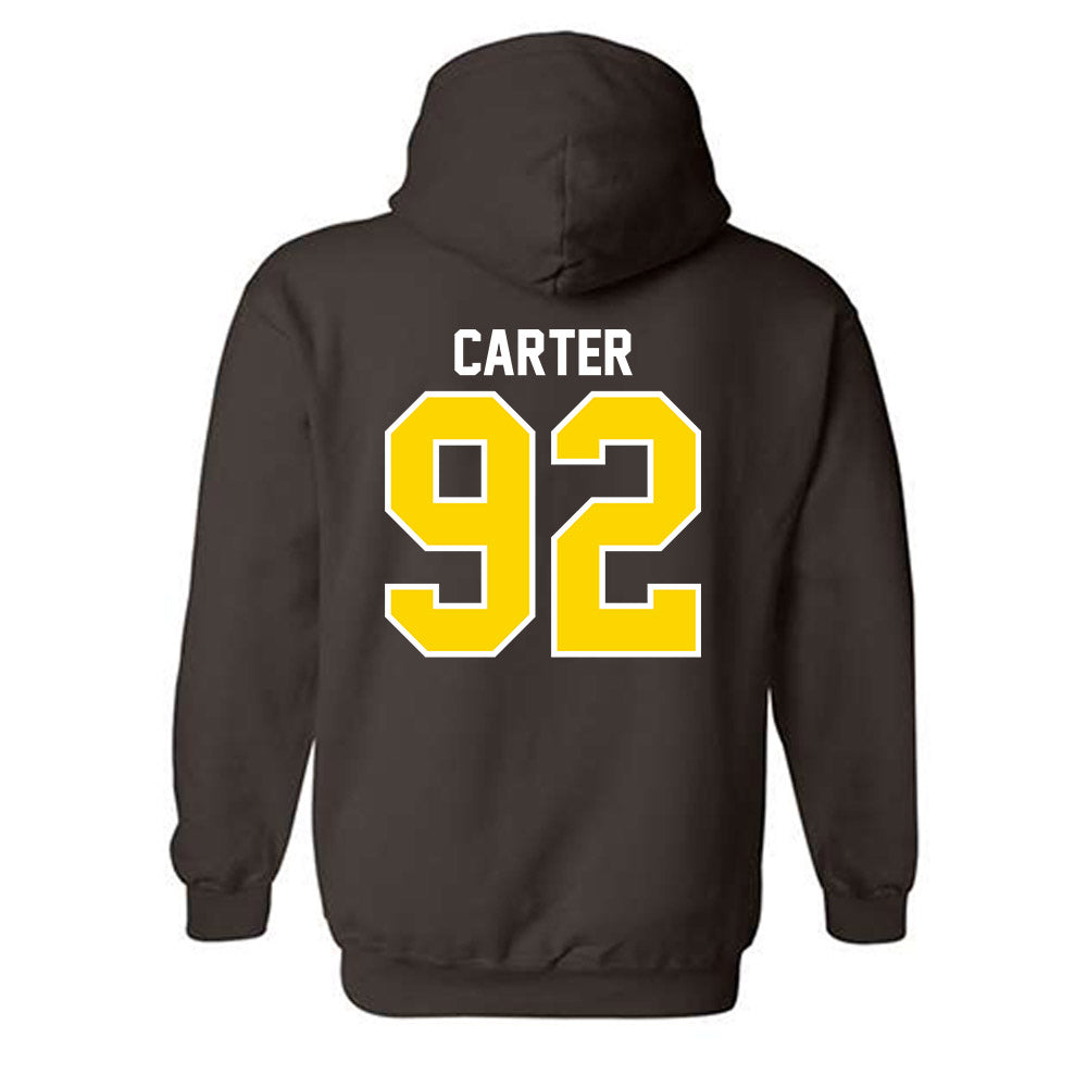 Western Michigan - NCAA Football : Gian Carter - Classic Shersey Hooded Sweatshirt-1