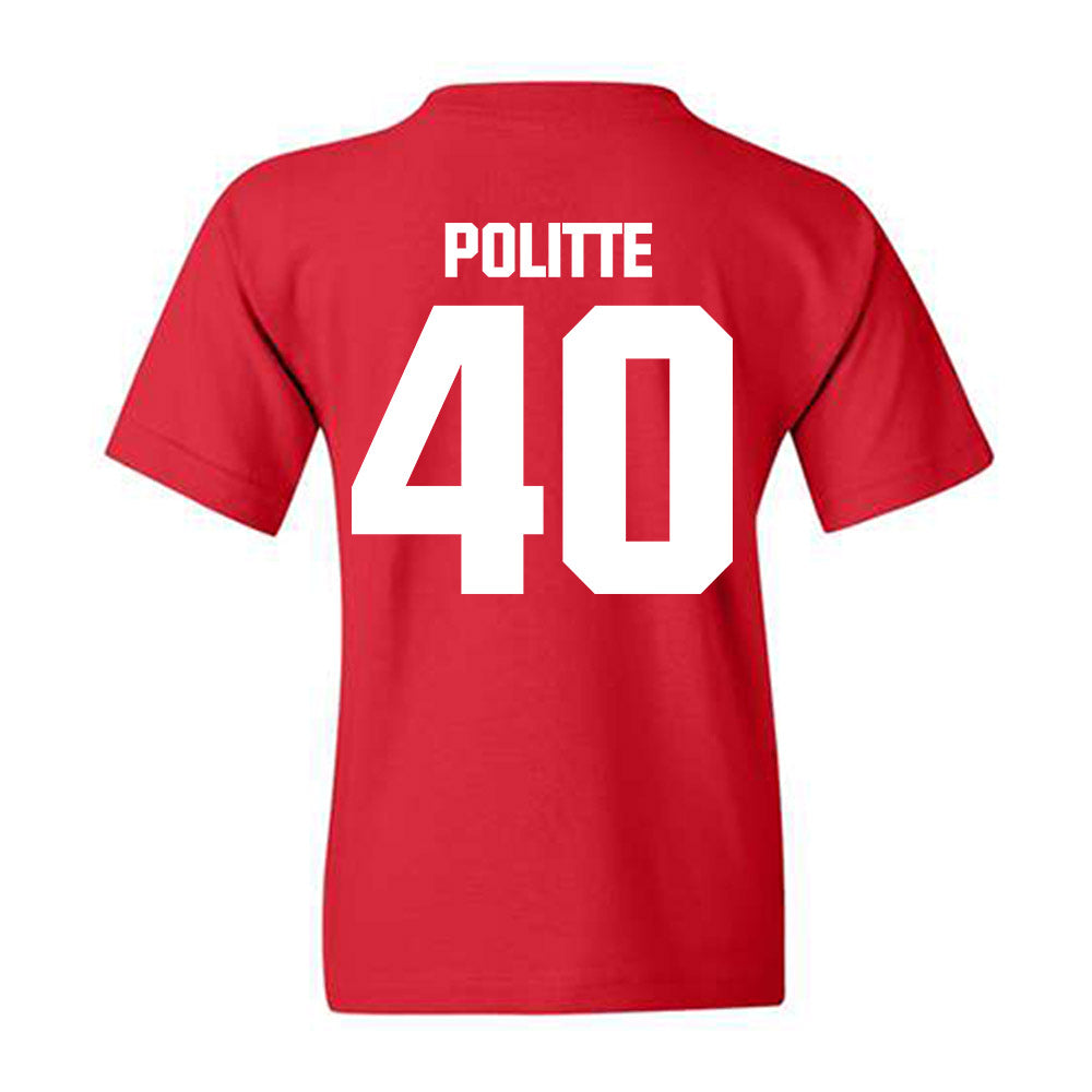 Bradley - NCAA Baseball : Drew Politte - Classic Shersey Youth T-Shirt-1