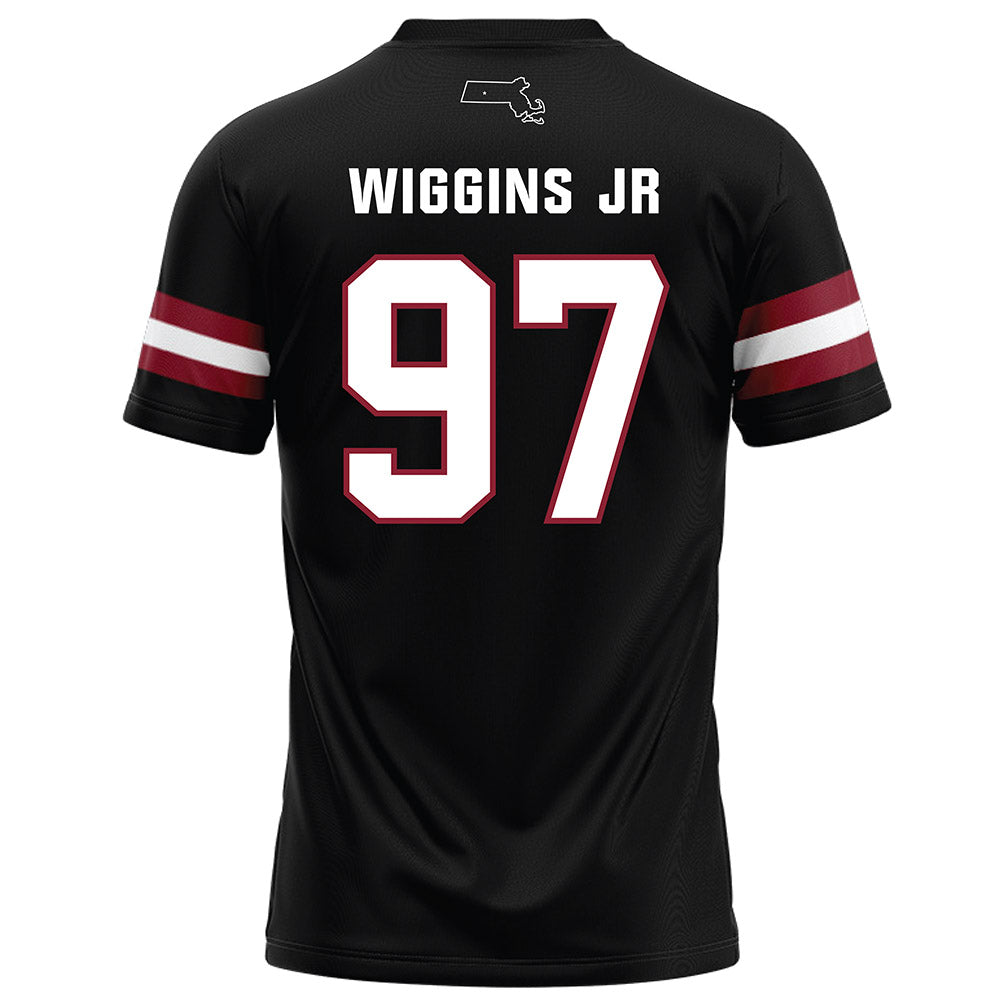 UMass - NCAA Football : Jermaine Wiggins Jr - Black Football Jersey