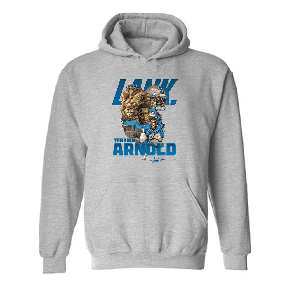 LANK™ LET ALL NAYSAYERS KNOW™ x Detroit - NCAA Football : Terrion Arnold - Hooded Sweatshirt