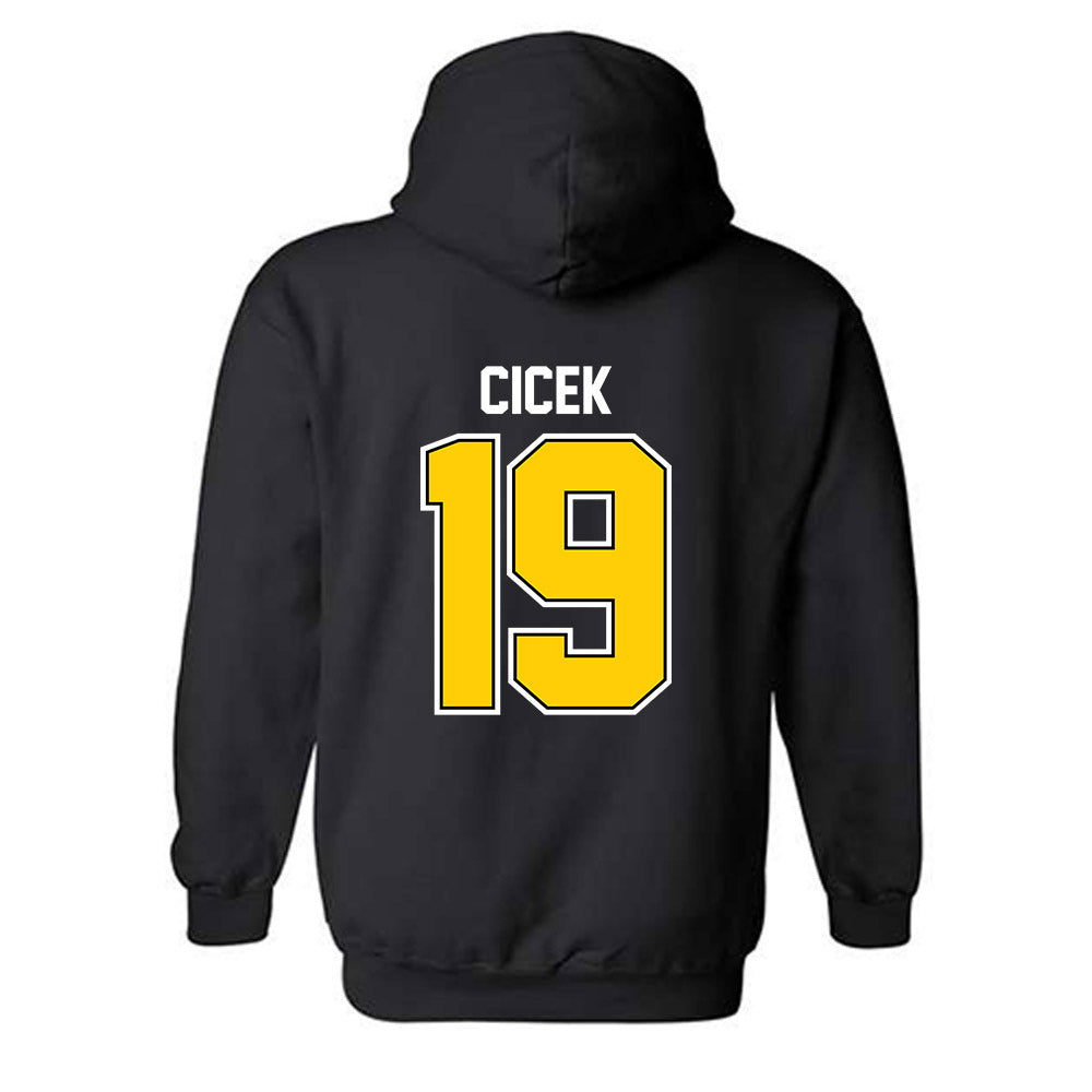 Michigan Tech - NCAA Men's Ice Hockey : Michael Cicek - Classic Shersey Hooded Sweatshirt-1