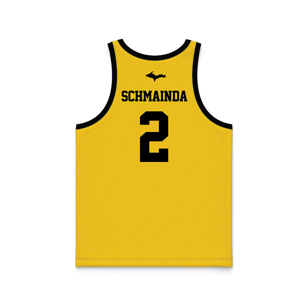 Michigan Tech - NCAA Men's Basketball : Matthew Schmainda Schmainda - Gold Basketball Jersey