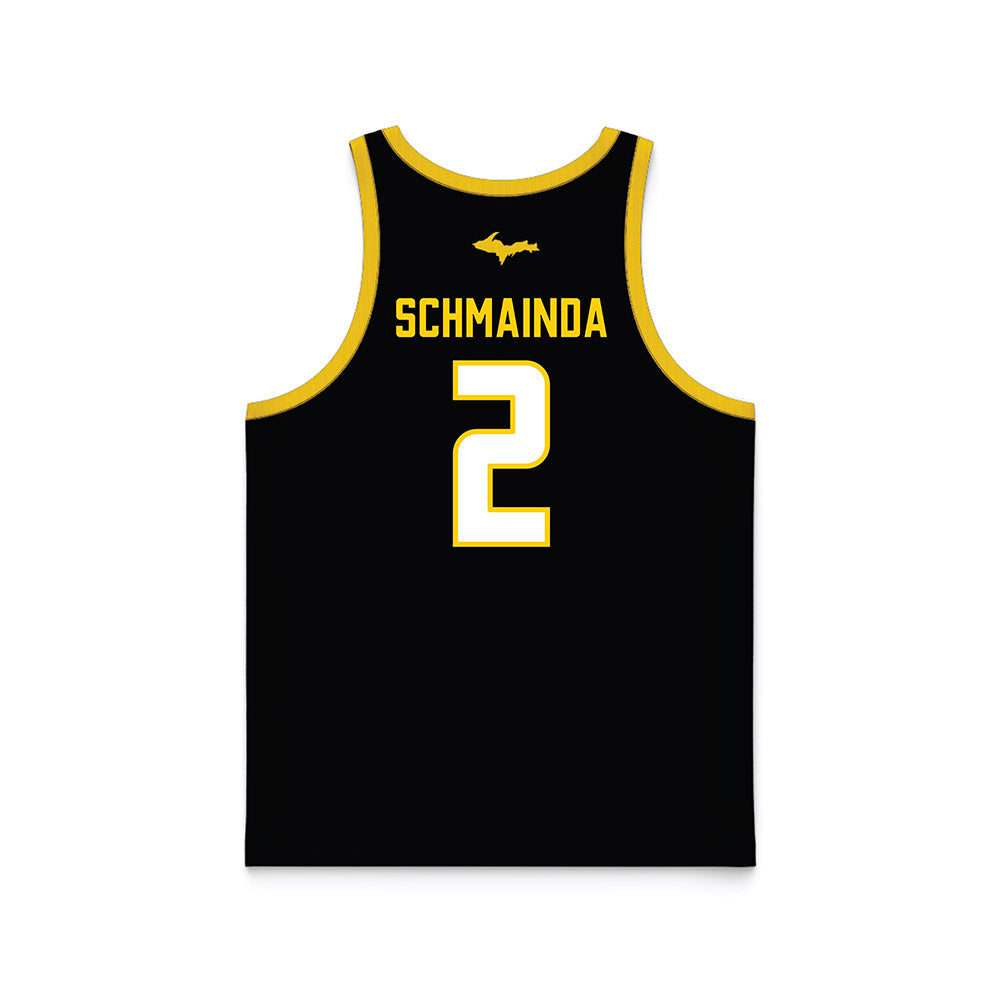 Michigan Tech - NCAA Men's Basketball : Matthew Schmainda Schmainda - Black Basketball Jersey