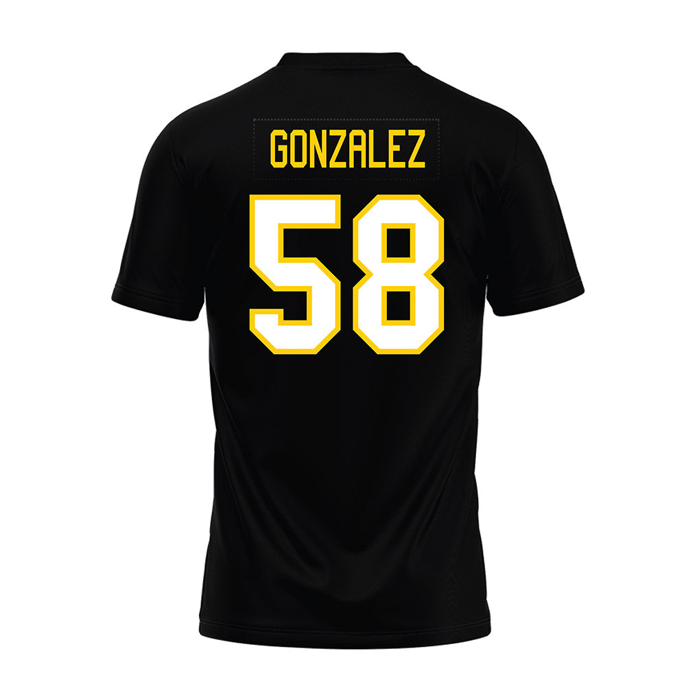 Michigan Tech - NCAA Football : Adrian Gonzalez - Black Premium Football Jersey-1