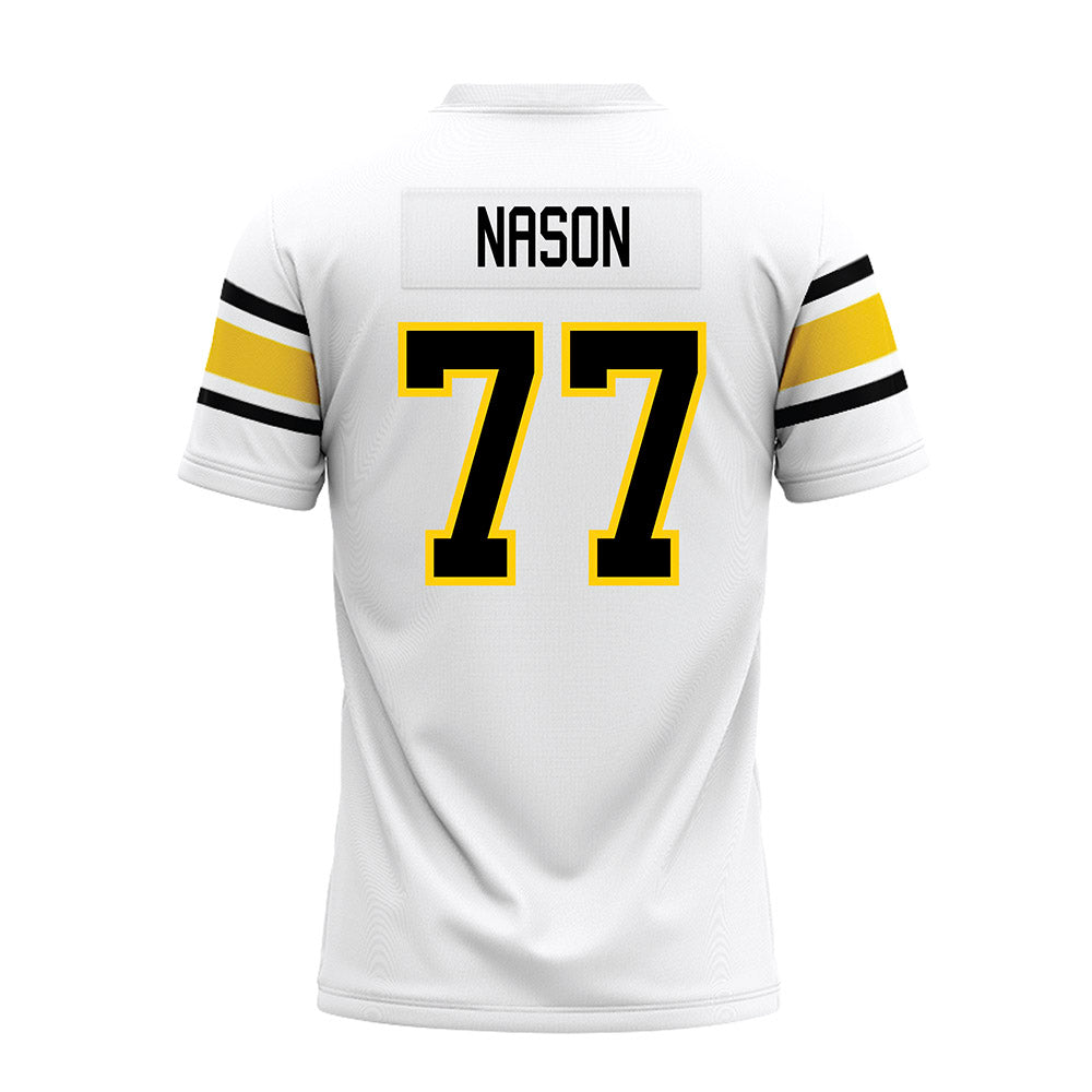 Michigan Tech - NCAA Football : Max Nason - White Premium Football Jersey