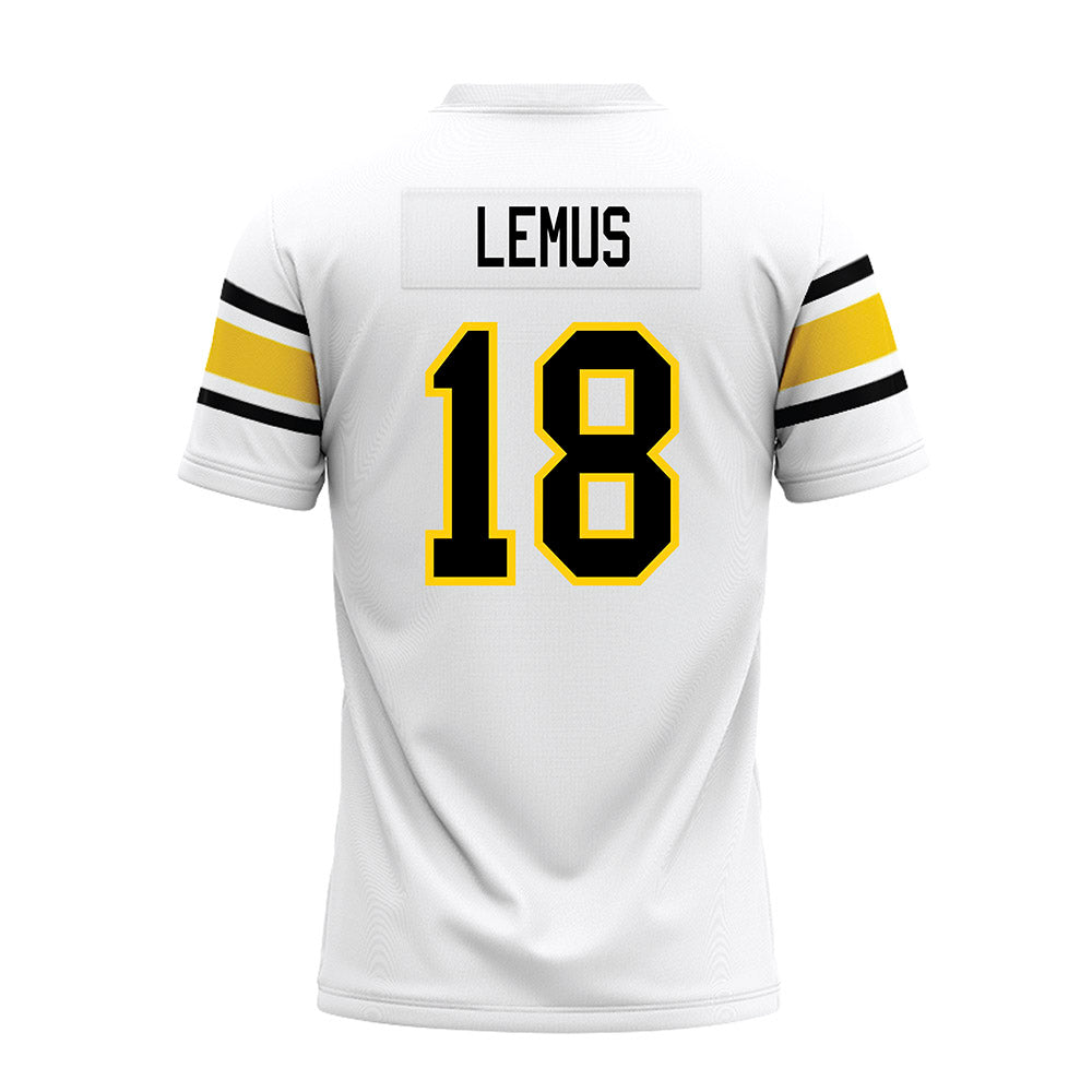 Michigan Tech - NCAA Football : Christopher Lemus - White Premium Football Jersey-1