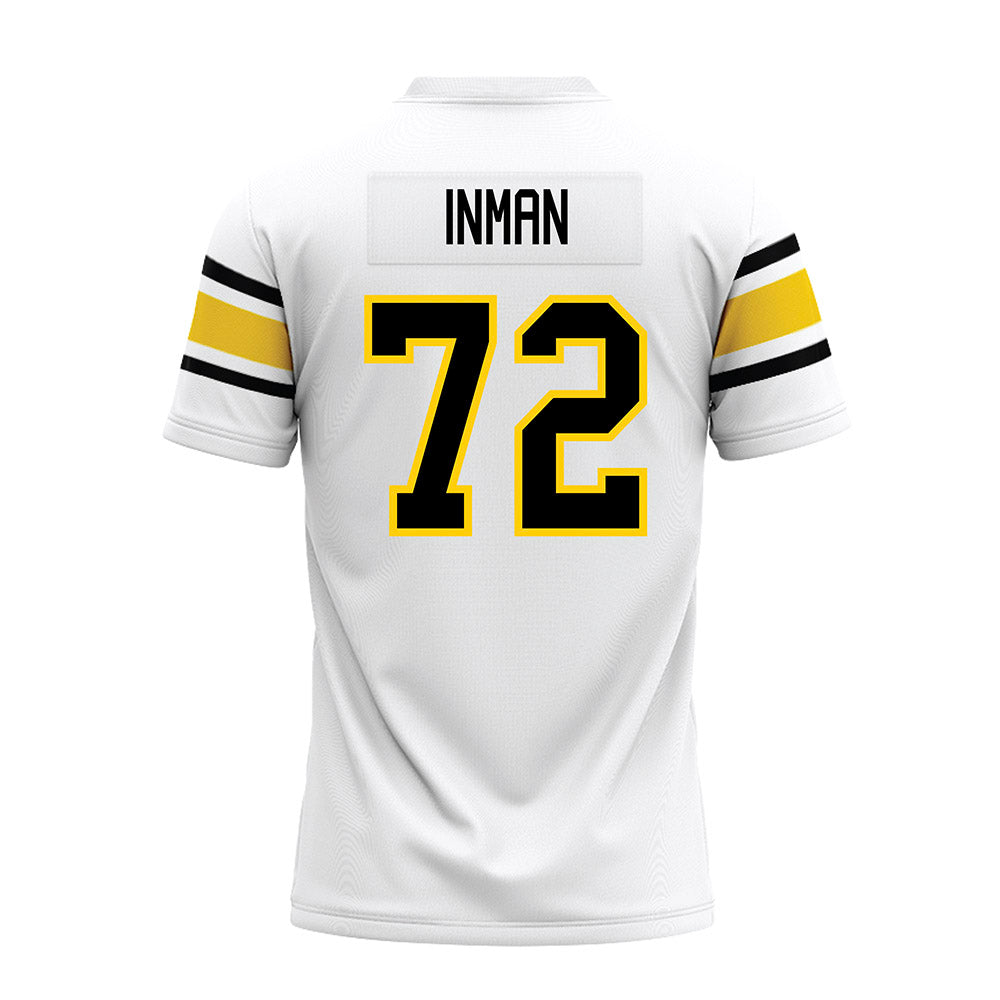 Michigan Tech - NCAA Football : Bryar Inman - White Premium Football Jersey-1