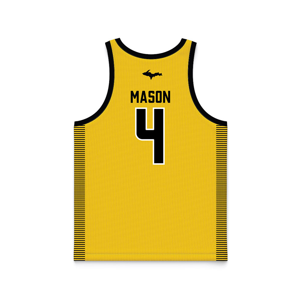 Michigan Tech - NCAA Women's Basketball : Ella Mason - Gold Basketball Jersey