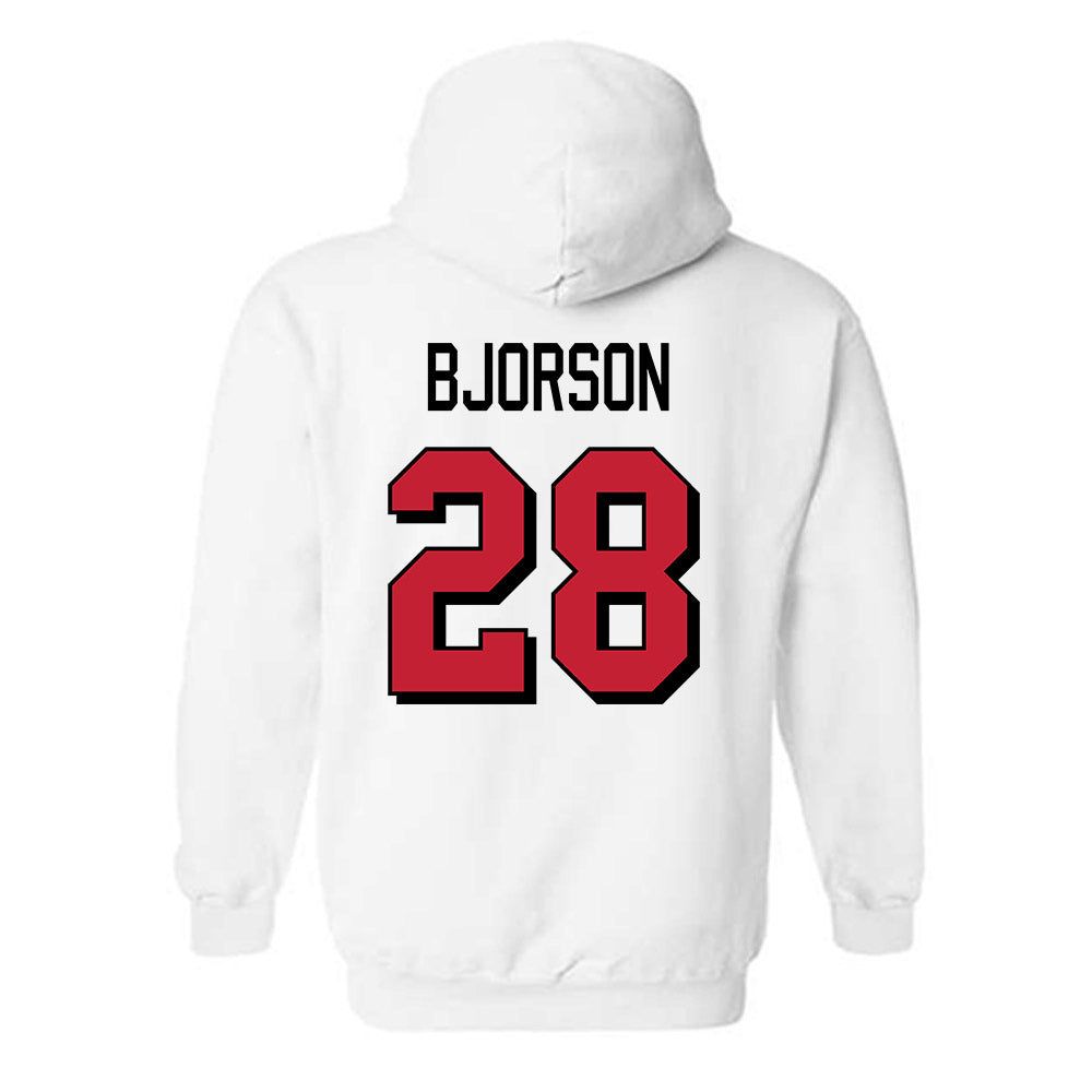 Miami of Ohio - NCAA Football : Andrew Bjorson - 2024 Replica Shersey Hooded Sweatshirt-1