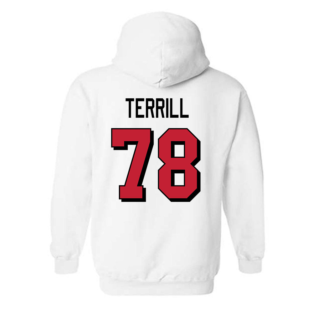 Miami of Ohio - NCAA Football : Drew Terrill - 2024 Replica Shersey Hooded Sweatshirt-1