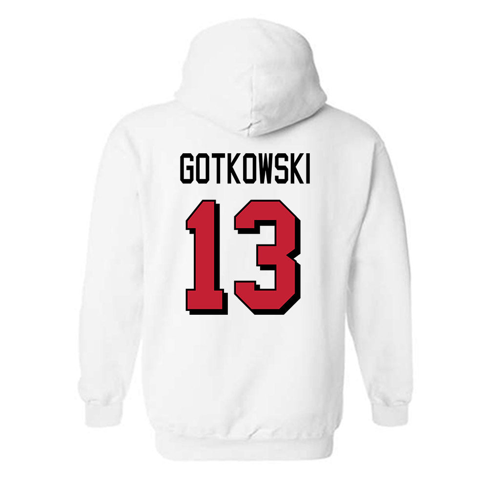 Miami of Ohio - NCAA Football : Thomas Gotkowski - 2024 Replica Shersey Hooded Sweatshirt-1