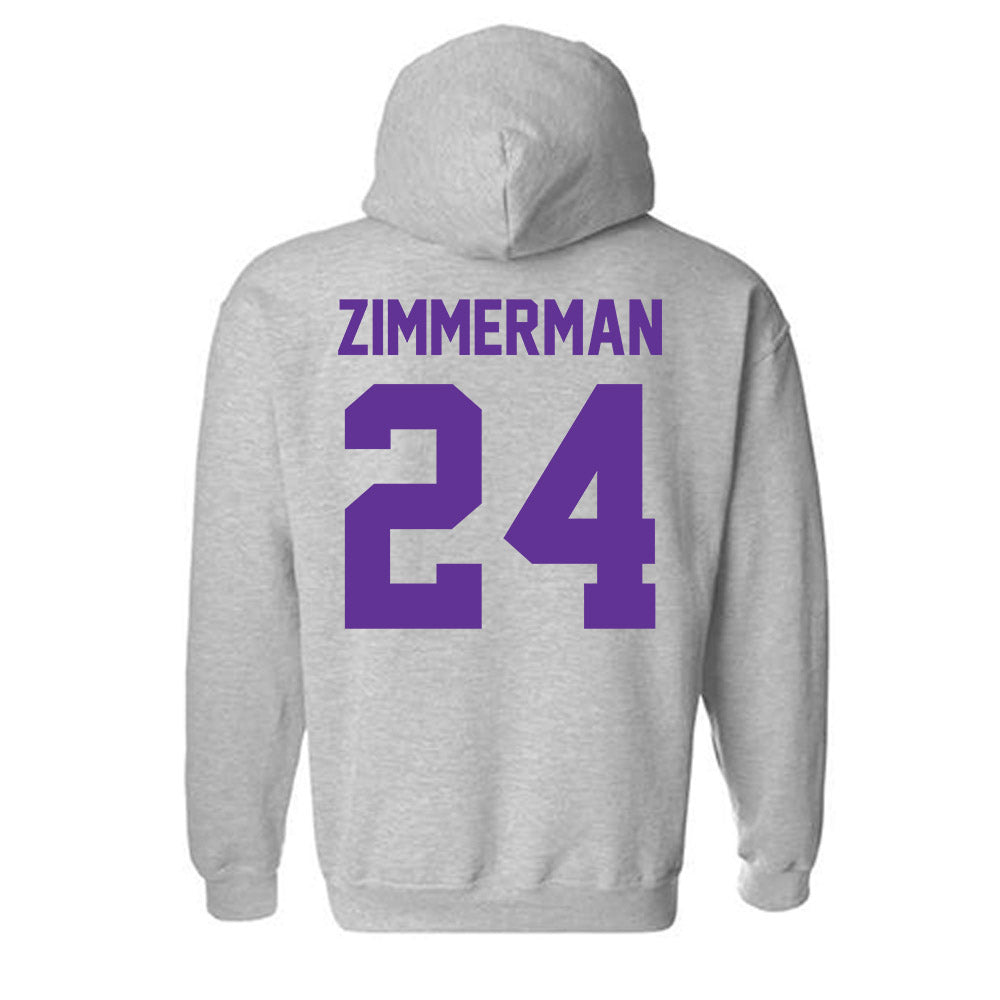 Western Carolina - NCAA Women's Basketball : Justice Zimmerman - Classic Shersey Hooded Sweatshirt-1
