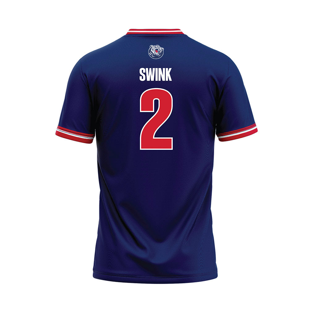 Belmont - NCAA Softball : Addison Swink - Navy Baseball Jersey-1