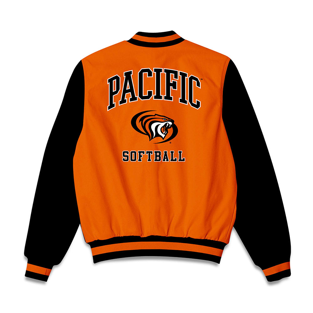 Pacific - NCAA Softball : Jayleen Scott - Bomber Jacket-1