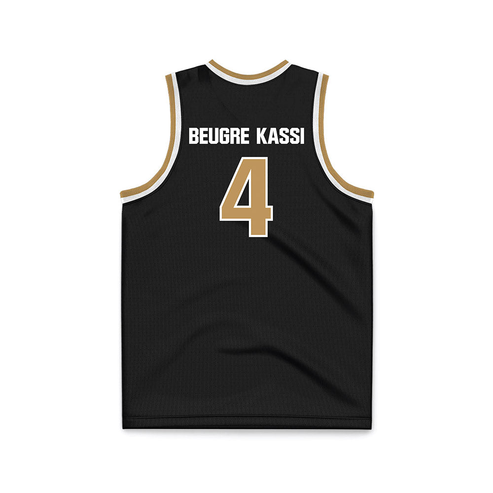 Oakland - NCAA Men's Basketball : William Beugre kassi - Black Basketball Jersey-1